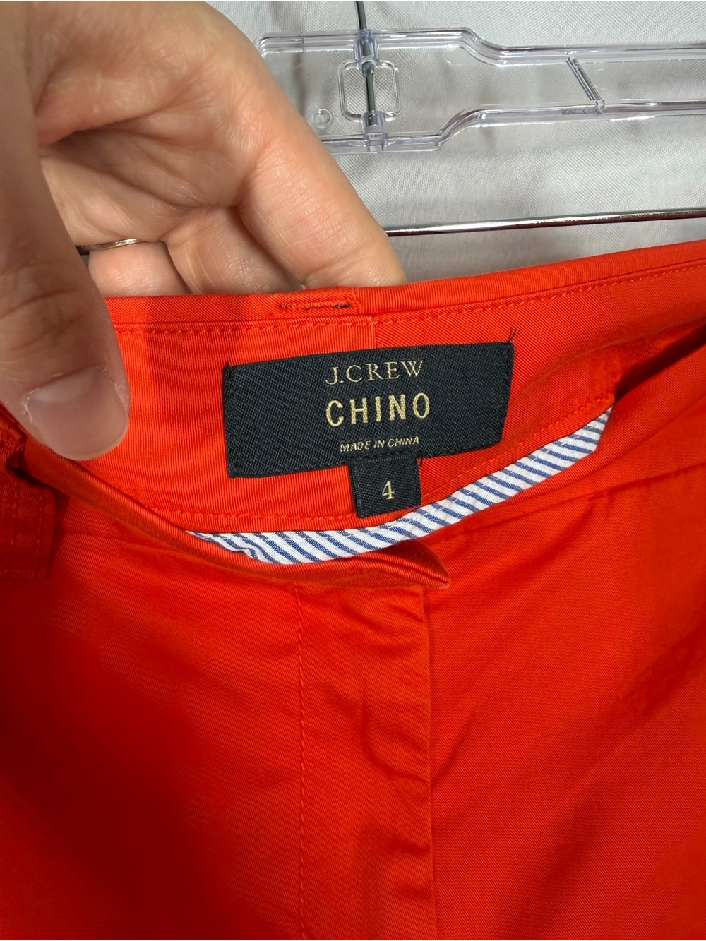 J Crew | Chino 4" Inseam Shorts Orange Women's Size 4 - Picture 6 of 11